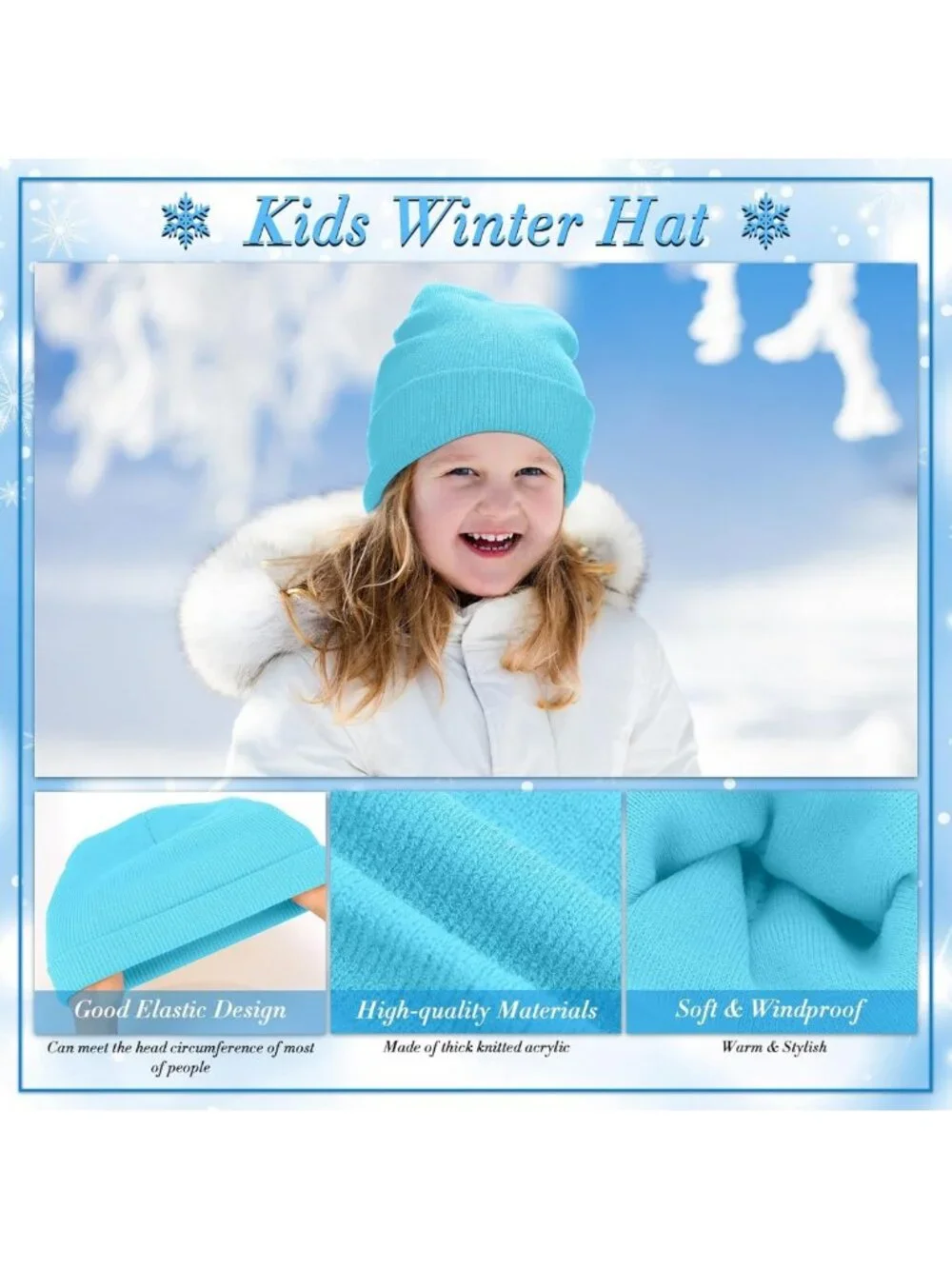 60Pcs Kids Winter Beanie & Gloves Set - Warm Knit Hats for Boys & Girls, Cold